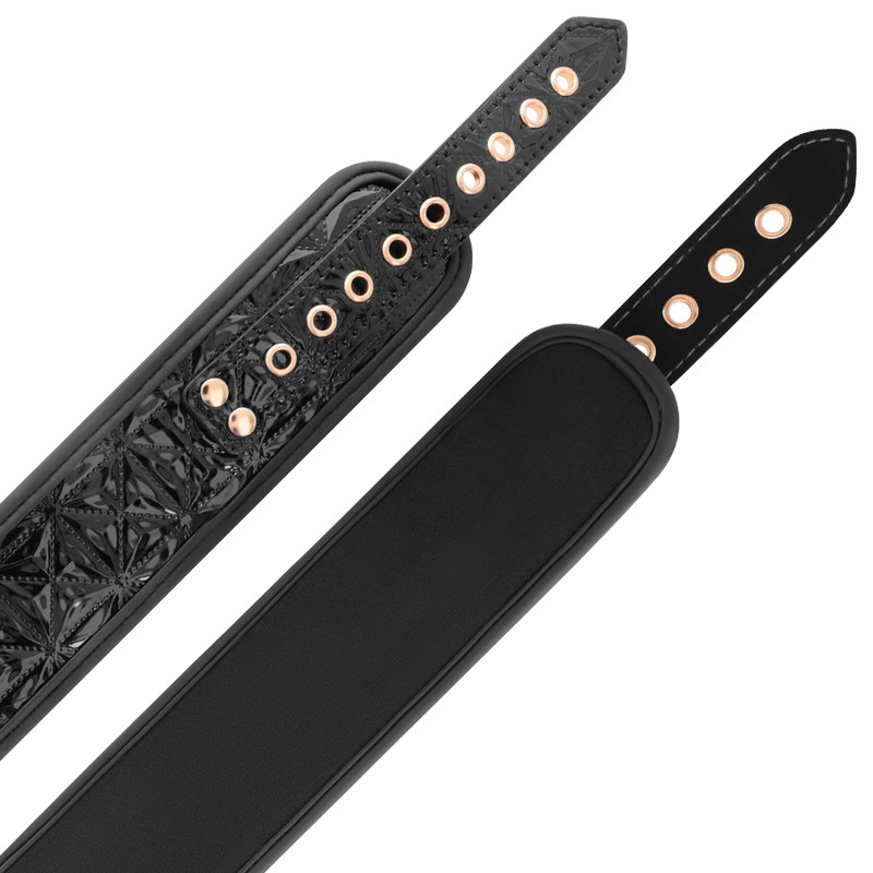 BEGME - COLLIER ÉDITION NOIRE AVEC PINCES À TÉTONS DOUBLÉES EN NÉOPRÈNE