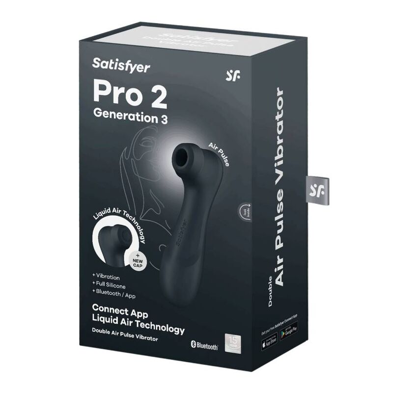 SATISFYER - PRO 2 GÉNÉRATION 3 NOIR BLUETOOTH ET APPLICATION