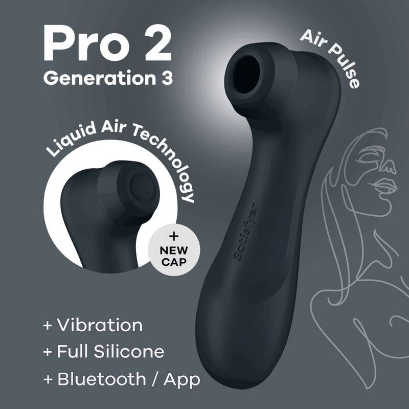 SATISFYER - PRO 2 GÉNÉRATION 3 NOIR BLUETOOTH ET APPLICATION