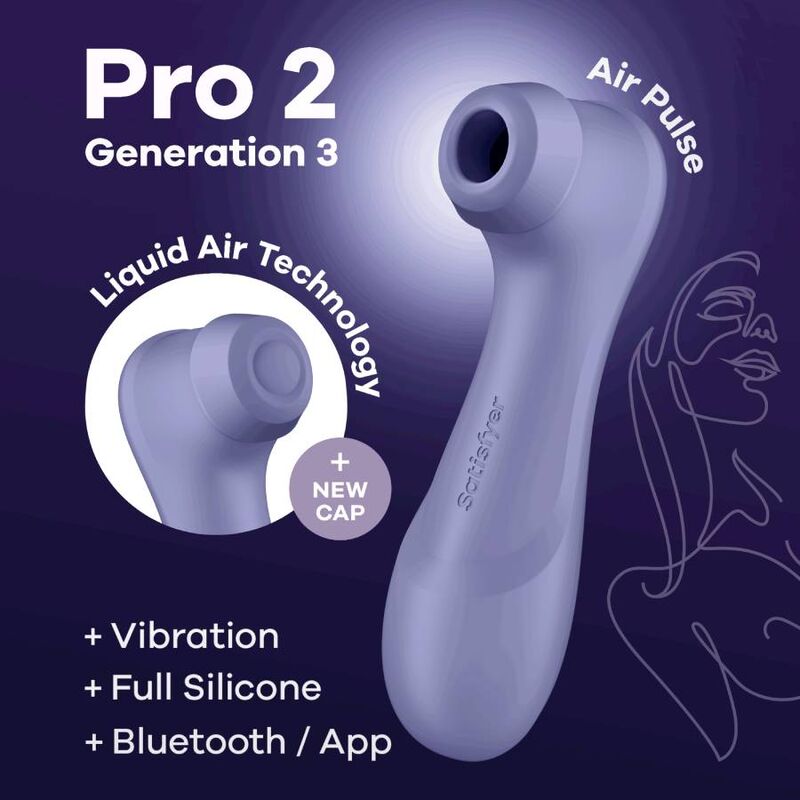 SATISFYER - PRO 2 GÉNÉRATION 3 LILAS BLUETOOTH ET APPLICATION