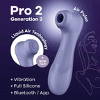 SATISFYER - PRO 2 GÉNÉRATION 3 LILAS BLUETOOTH ET APPLICATION