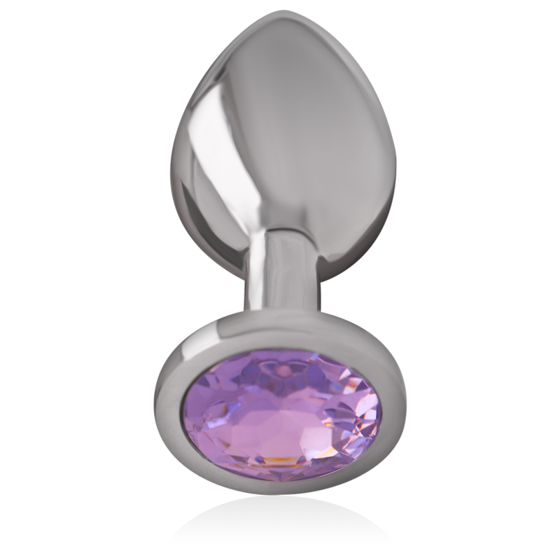 INTENSE - PLUG ANAL EN MÉTAL D'ALUMINIUM AVEC CRISTAL VIOLET TAILLE S