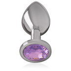 INTENSE - PLUG ANAL EN MÉTAL D'ALUMINIUM AVEC CRISTAL VIOLET TAILLE M
