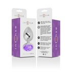 INTENSE - PLUG ANAL EN MÉTAL D'ALUMINIUM AVEC CRISTAL VIOLET TAILLE S
