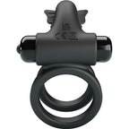 PRETTY LOVE - ANNEAU VIBRANT DOUBLE AVEC STIMULATEUR NOIR