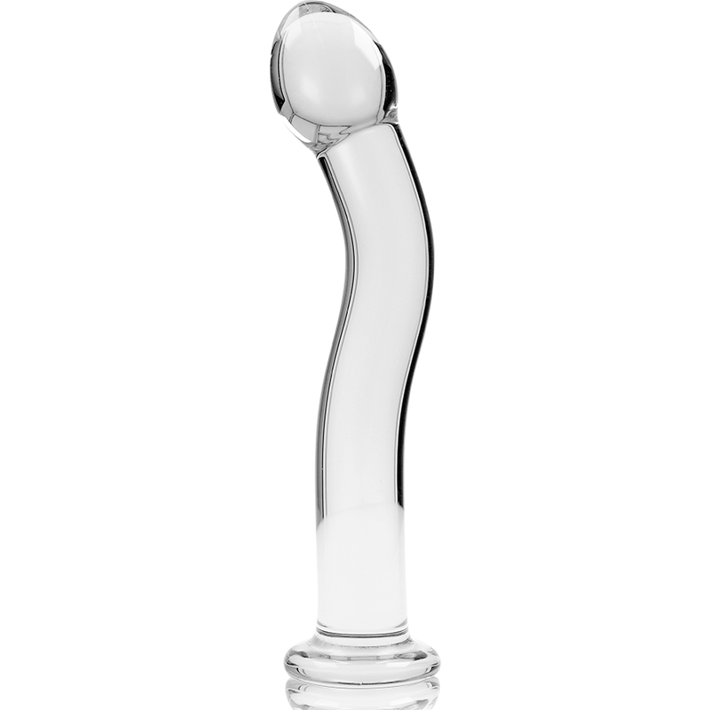 SÉRIE NEBULA PAR IBIZA - MODÈLE DILDO 18 EN VERRE BOROSILICATÉ CLAIR 18,5 CM -O- 3,5 CM