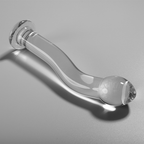SÉRIE NEBULA PAR IBIZA - MODÈLE DILDO 18 EN VERRE BOROSILICATÉ CLAIR 18,5 CM -O- 3,5 CM