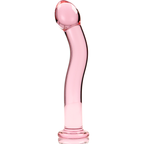 SÉRIE NEBULA PAR IBIZA - GODEMICHET EN VERRE BOROSILICATE ROSE 18,5 CM -Ø- 3,5 CM