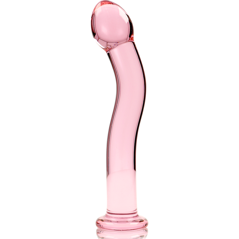 SÉRIE NEBULA PAR IBIZA - GODEMICHET EN VERRE BOROSILICATE ROSE 18,5 CM -Ø- 3,5 CM