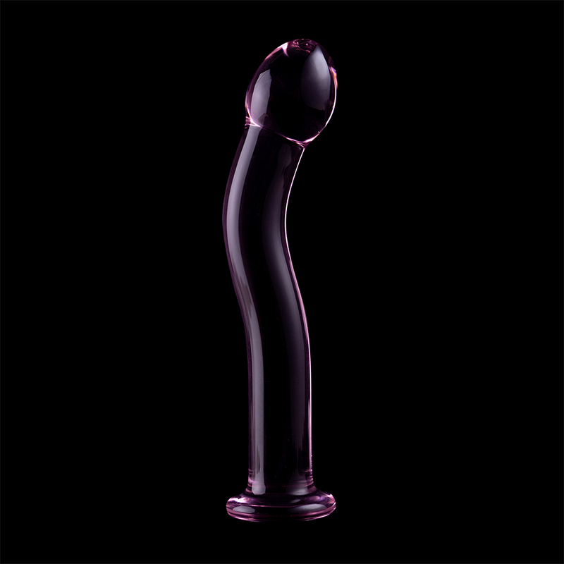 SÉRIE NEBULA PAR IBIZA - GODEMICHET EN VERRE BOROSILICATE ROSE 18,5 CM -Ø- 3,5 CM