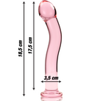 SÉRIE NEBULA PAR IBIZA - GODEMICHET EN VERRE BOROSILICATE ROSE 18,5 CM -Ø- 3,5 CM
