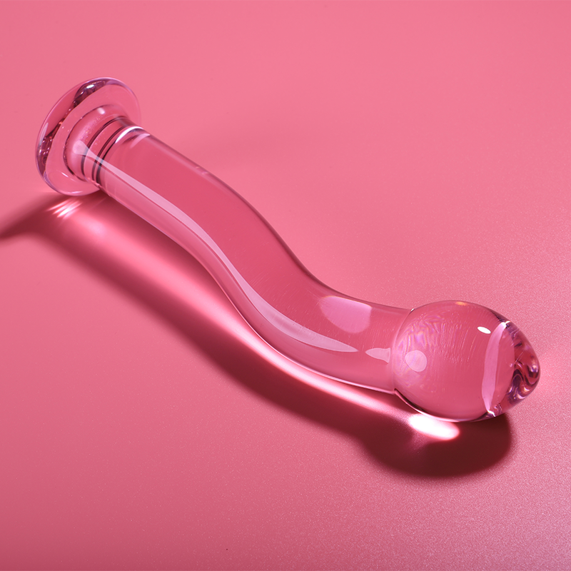 SÉRIE NEBULA PAR IBIZA - GODEMICHET EN VERRE BOROSILICATE ROSE 18,5 CM -Ø- 3,5 CM