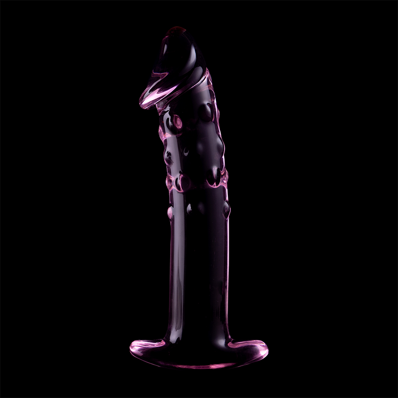 NEBULA SERIES BY IBIZA - MODÈLE 19 GODEMICHET VERRE BOROSILICATE ROSE 18.5 CM -Ø- 4 CM