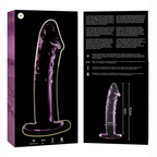 NEBULA SERIES BY IBIZA - MODÈLE 19 GODEMICHET VERRE BOROSILICATE ROSE 18.5 CM -Ø- 4 CM