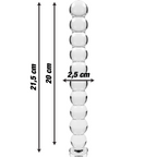 GAMME NEBULA BY IBIZA - GODEMICHET MODÈLE 22 EN VERRE BOROSILICATE TRANSPARENT 21,5 CM -O- 2,5 CM