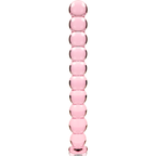 SÉRIE NEBULA PAR IBIZA - MODÈLE 22 GODEMICHET VERRE BOROSILICATE ROSE 21,5 CM -O- 2,5 CM