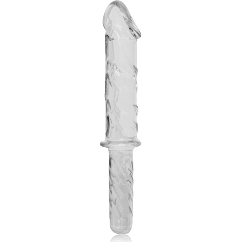 SÉRIE NEBULA PAR IBIZA - MODÈLE 24 DILDO EN VERRE BOROSILICATE TRANSPARENT 28,5 CM -O- 5 CM