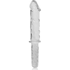 SÉRIE NEBULA PAR IBIZA - MODÈLE 24 DILDO EN VERRE BOROSILICATE TRANSPARENT 28,5 CM -O- 5 CM