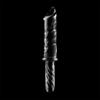 SÉRIE NEBULA PAR IBIZA - MODÈLE 24 DILDO EN VERRE BOROSILICATE TRANSPARENT 28,5 CM -O- 5 CM