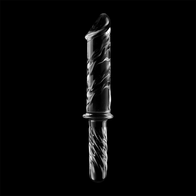 SÉRIE NEBULA PAR IBIZA - MODÈLE 24 DILDO EN VERRE BOROSILICATE TRANSPARENT 28,5 CM -O- 5 CM