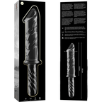 SÉRIE NEBULA PAR IBIZA - MODÈLE 24 DILDO EN VERRE BOROSILICATE TRANSPARENT 28,5 CM -O- 5 CM