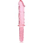 GAMME NEBULA PAR IBIZA - MODÈLE 24 DILDO VERRE BOROSILICATE ROSE 28,5 CM -Ø- 5 CM
