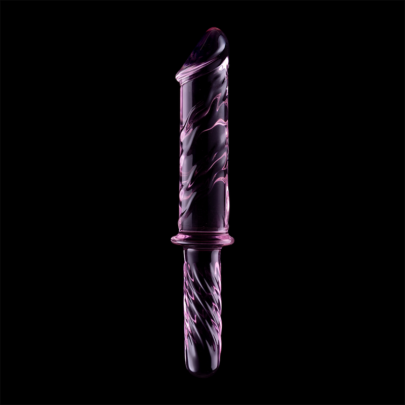 GAMME NEBULA PAR IBIZA - MODÈLE 24 DILDO VERRE BOROSILICATE ROSE 28,5 CM -Ø- 5 CM