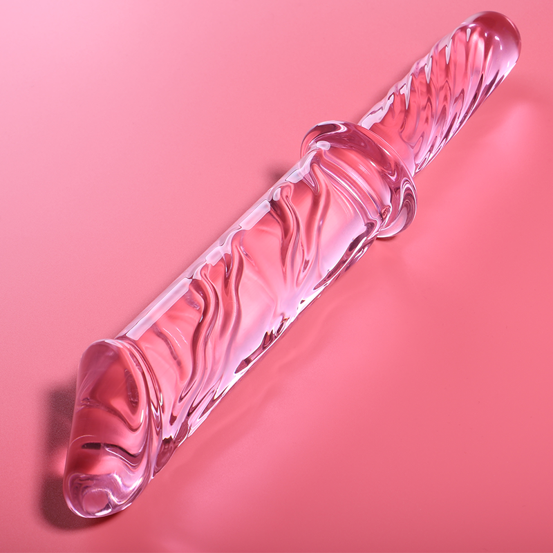 GAMME NEBULA PAR IBIZA - MODÈLE 24 DILDO VERRE BOROSILICATE ROSE 28,5 CM -Ø- 5 CM