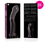 SÉRIE NEBULA PAR IBIZA - GODEMICHET EN VERRE BOROSILICATE ROSE 18,5 CM -Ø- 3,5 CM