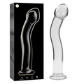 SÉRIE NEBULA PAR IBIZA - MODÈLE DILDO 18 EN VERRE BOROSILICATÉ CLAIR 18,5 CM -O- 3,5 CM