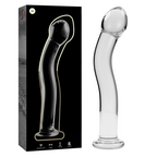 SÉRIE NEBULA PAR IBIZA - MODÈLE DILDO 18 EN VERRE BOROSILICATÉ CLAIR 18,5 CM -O- 3,5 CM
