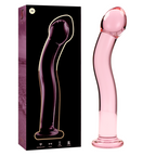 SÉRIE NEBULA PAR IBIZA - GODEMICHET EN VERRE BOROSILICATE ROSE 18,5 CM -Ø- 3,5 CM