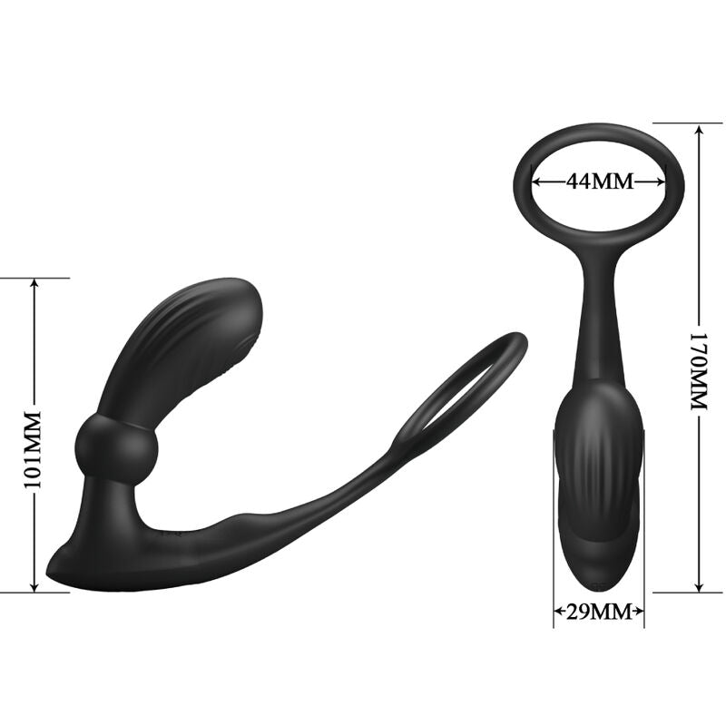 PRETTY LOVE - ANNEAU ANAL ET VIBREUR WARREN BLACK