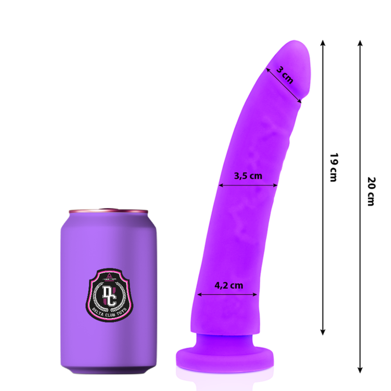 DELTA CLUB - JOUETS GODEMICHET LILAS EN SILICONE MÉDICAL 20 CM -O- 4 CM