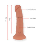 ONINDER - PETIT VIBROMASSEUR GODEMICHET BOGOTÁ 9 VITESSES NATUREL 17.5 CM -O- 4 CM - APPLICATION GRATUITE