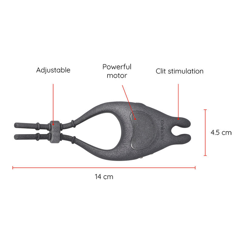 ONINDER - ANNEAU VIBRANT RECHARGEABLE ET RÉGLABLE PAMPA AVEC STIMULATEUR CLITORIDIEN 10 VITESSES - APPLICATION GRATUITE