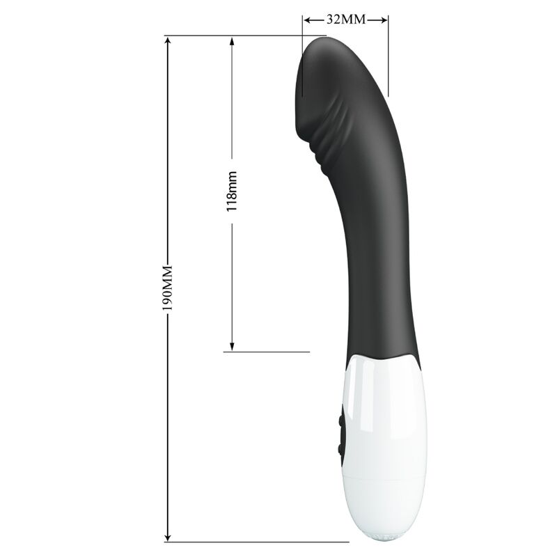 PRETTY LOVE - VIBROMASSEUR POINT G ÉLÉMENTAL 30 MODES NOIR