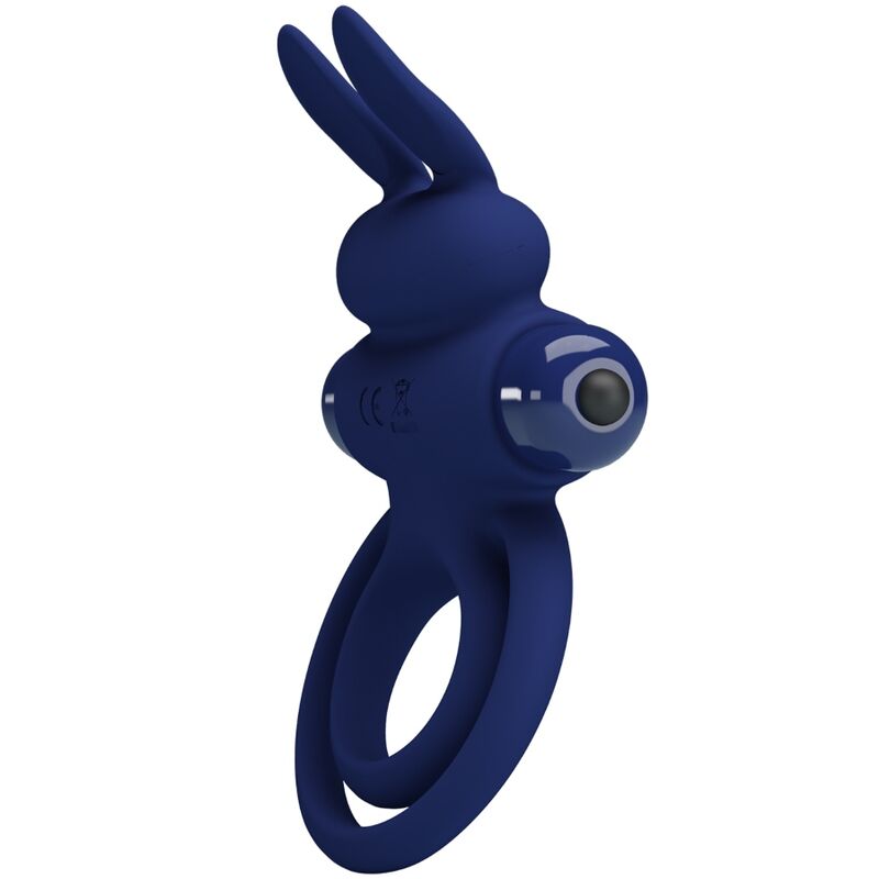 PRETTY LOVE - ANNEAU VIBRANT DOUBLE DAREY RABBIT BLEU