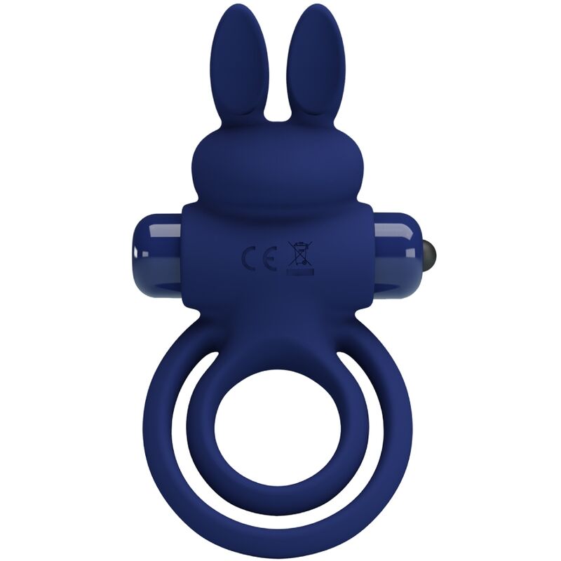 PRETTY LOVE - ANNEAU VIBRANT DOUBLE DAREY RABBIT BLEU