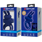 PRETTY LOVE - ANNEAU VIBRANT DOUBLE DAREY RABBIT BLEU