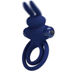 PRETTY LOVE - ANNEAU VIBRANT DOUBLE DAREY RABBIT BLEU