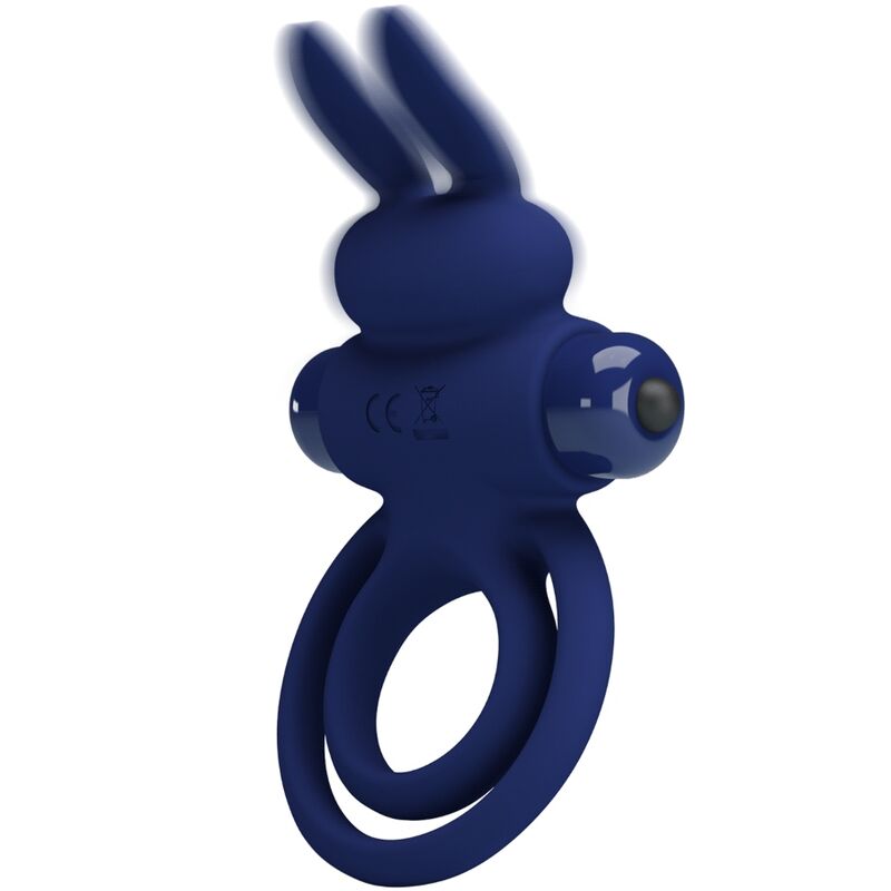 PRETTY LOVE - ANNEAU VIBRANT DOUBLE DAREY RABBIT BLEU