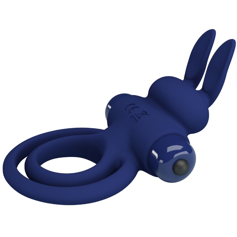 PRETTY LOVE - ANNEAU VIBRANT DOUBLE DAREY RABBIT BLEU