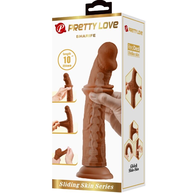 PRETTY LOVE - GODEMICHET RÉALISTE SHARIFE 25 CM MARRON