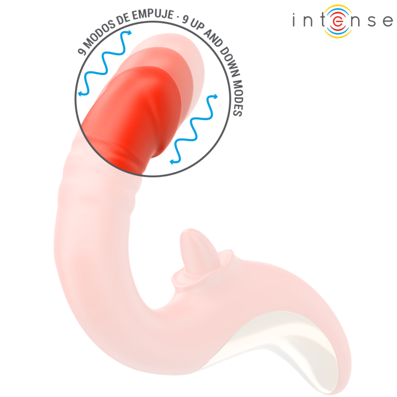 INTENSE - VIBREUR ET STIMULATEUR PAULINA EN U ROUGE