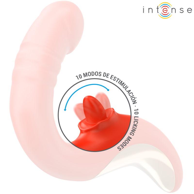 INTENSE - VIBREUR ET STIMULATEUR PAULINA EN U ROUGE