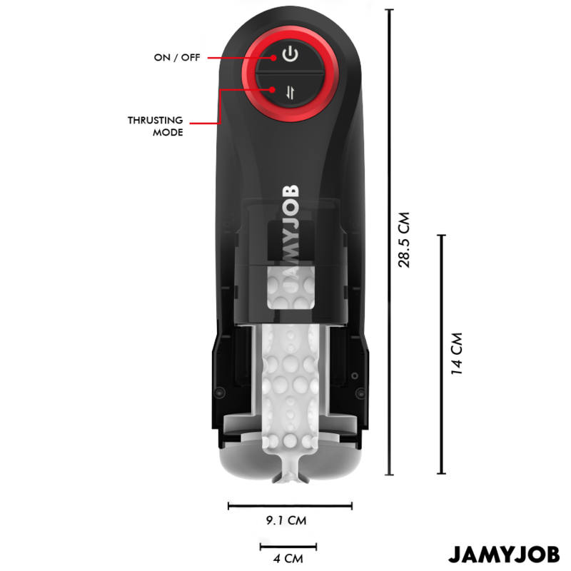 JAMYJOB - MASTURBATEUR VAGINAL AUTOMATIQUE GRAVITAIRE 5 MODES DE POUSSÉE ET EFFET SONORE