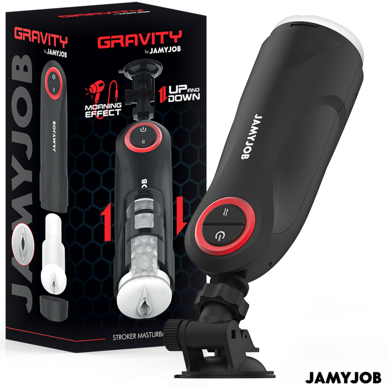 JAMYJOB - MASTURBATEUR VAGINAL AUTOMATIQUE GRAVITAIRE 5 MODES DE POUSSÉE ET EFFET SONORE