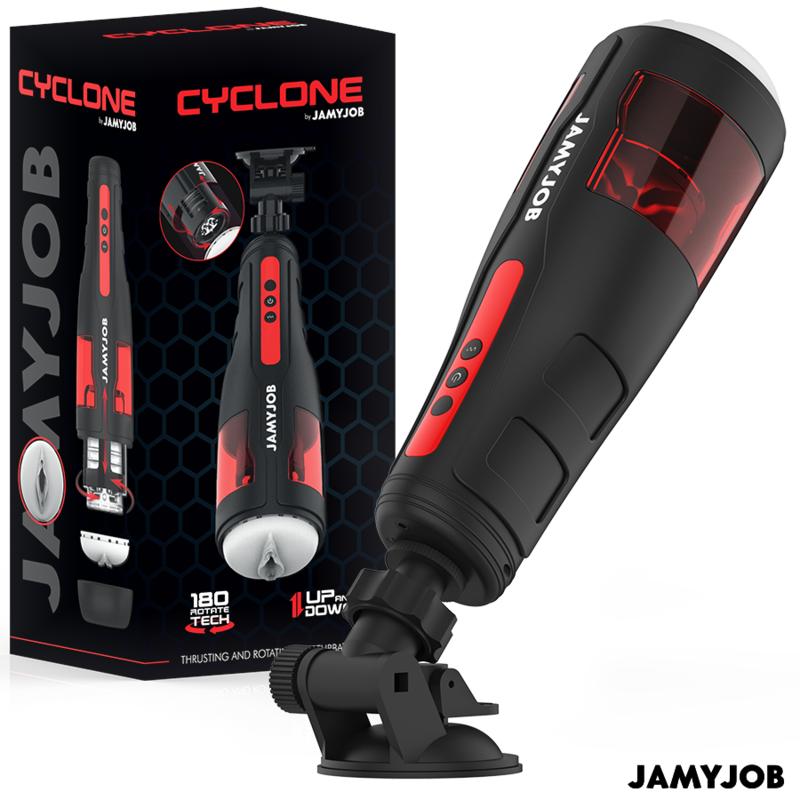 JAMYJOB - MASTURBATEUR AUTOMATIQUE VAGINAL CYCLONE 10 MODES DE ROTATION ET DE POUSSÉE