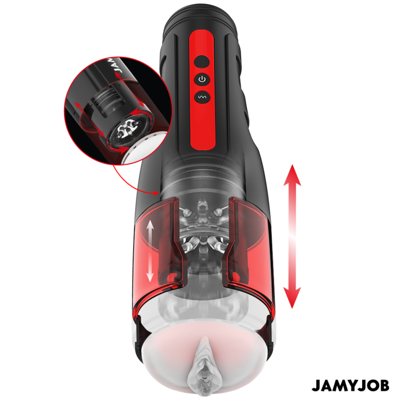 JAMYJOB - MASTURBATEUR AUTOMATIQUE VAGINAL CYCLONE 10 MODES DE ROTATION ET DE POUSSÉE